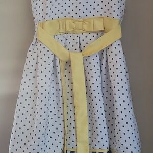 Jona Michelle Navy Polka Dot Dress